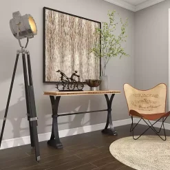 Kirklands Home Wood & Metal Trestle Base Console Table Best