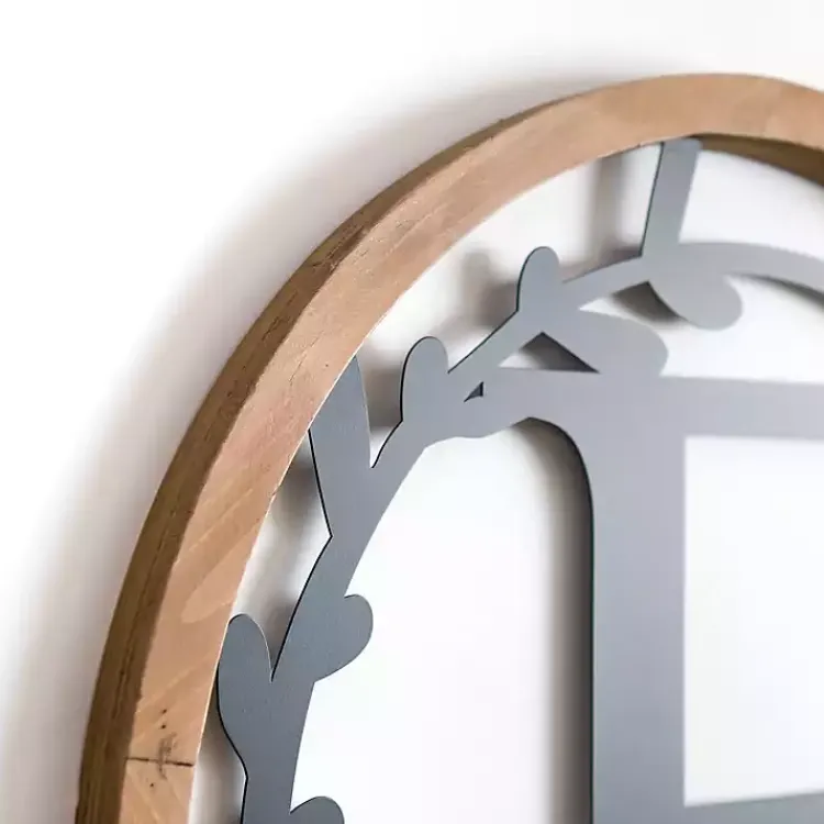 Kirklands Home Wood and Metal Laurel Monogram E Plaque Clearance