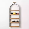 Kirklands Home Wood and Metal 5-Tier Wine Bottle Wall Shelf Online