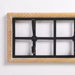 Kirklands Home Wood and Metal Twisted Frame Hook Rack New
