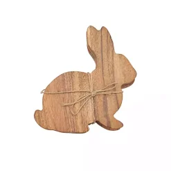 Easter Decorations>Kirklands Home Wood Bunny Coasters, Set of 4 Brown