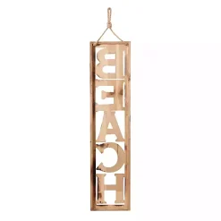 Kirklands Home Wood Cut-Out Beach Hanging Wall Plaque New