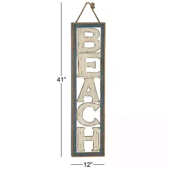 Kirklands Home Wood Cut-Out Beach Hanging Wall Plaque New