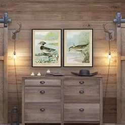 Kirklands Home Wood Duck Duo Framed Art Prints, Set of 2