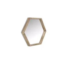 Kirklands Home Wood Frame Hexagon Wall Mirror Best