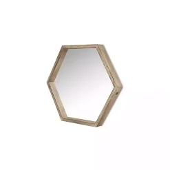 Kirklands Home Wood Frame Hexagon Wall Mirror Best