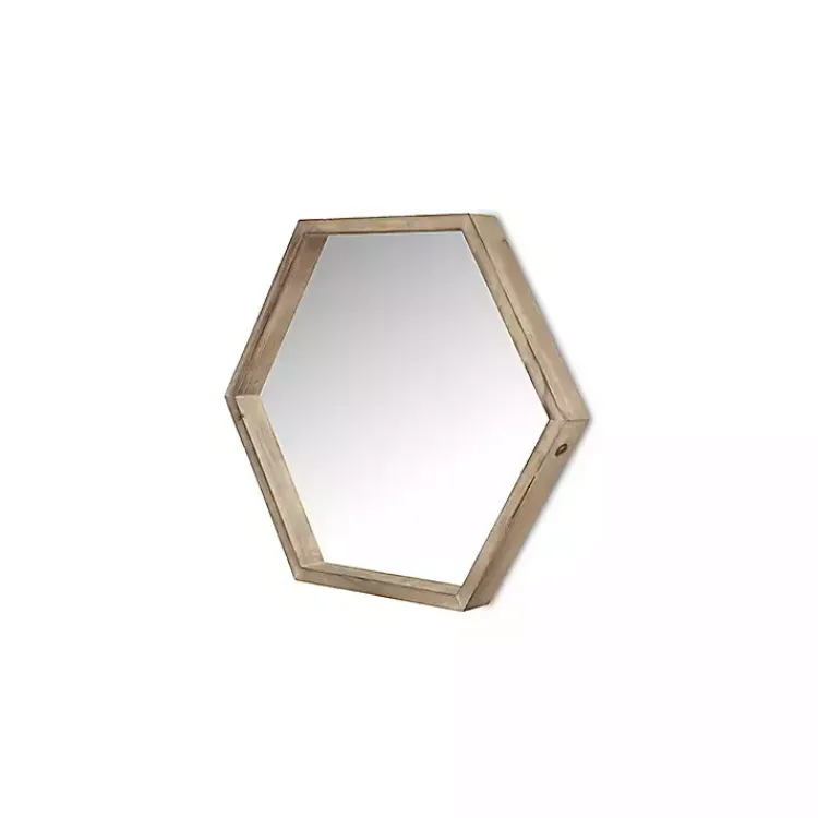 Kirklands Home Wood Frame Hexagon Wall Mirror Best