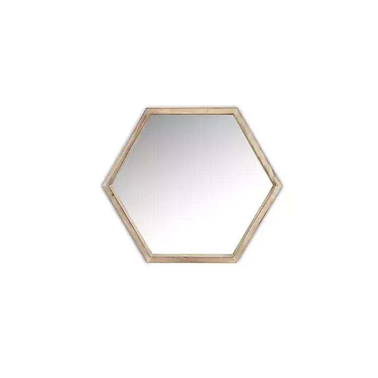 Kirklands Home Wood Frame Hexagon Wall Mirror Best