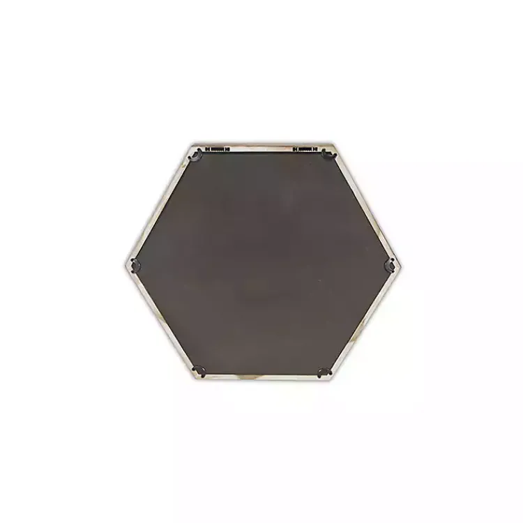 Kirklands Home Wood Frame Hexagon Wall Mirror Best