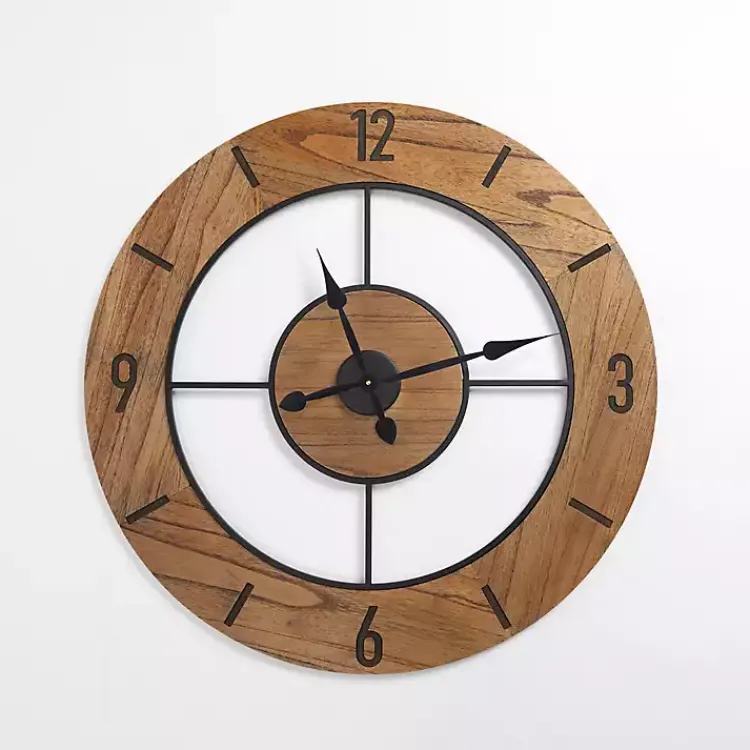 Kirklands Home Wood Open Face Wall Clock Best