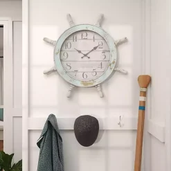 Kirklands Home Wood Ship Wheel Wall Clock Discount