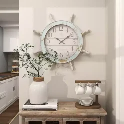 Kirklands Home Wood Ship Wheel Wall Clock Discount