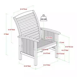 Kirklands Home Wood Slat Back 4-pc. Outdoor Dining Set Tan Outlet