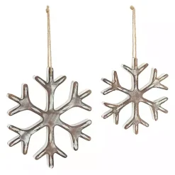 Christmas Ornaments>Kirklands Home Wood Snowflake 12-pc. Christmas Ornament Set Brown