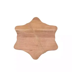 Kirklands Home Wood Snowflake Serving Board with Spreader Brown