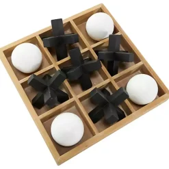 Decorative Accents>Kirklands Home Wooden Black & White 3D Tic Tac Toe Set