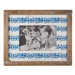 Picture Frames>Kirklands Home Wooden Printed Picture Frame, 5x7 Blue