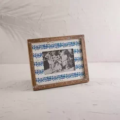 Picture Frames>Kirklands Home Wooden Printed Picture Frame, 5x7 Blue