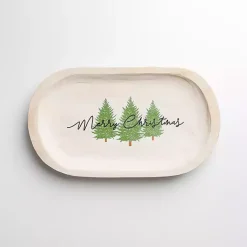 Christmas Decorations>Kirklands Home Wooden Merry Christmas Decorative Tray