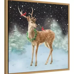 Christmas Art & Wall Decor>Kirklands Home Woodland Celebration Framed Canvas Art Print