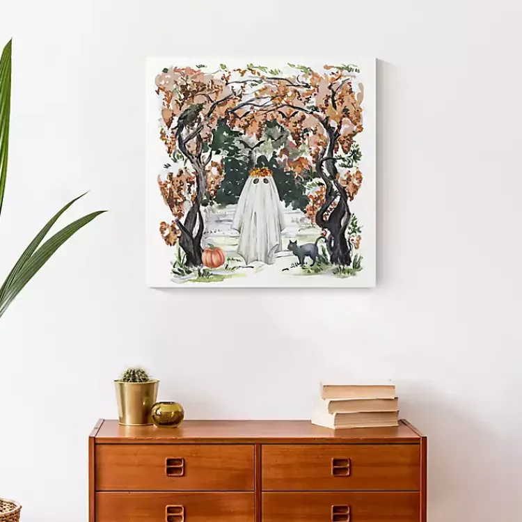 Halloween>Kirklands Home Woodland Ghost Halloween Canvas Art Print