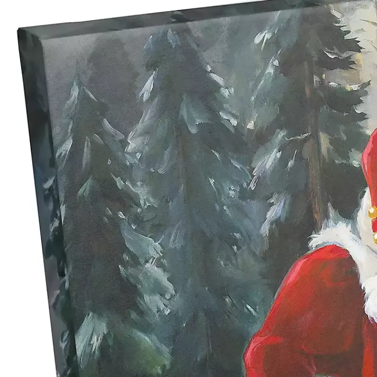 Christmas Art & Wall Decor>Kirklands Home Woodland Santa Canvas Art Print
