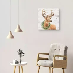 Christmas Art & Wall Decor>Kirklands Home Woodland Stag Canvas Art Print
