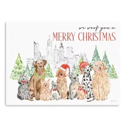 Christmas Art & Wall Decor>Kirklands Home Woof You a Merry Christmas Canvas Print