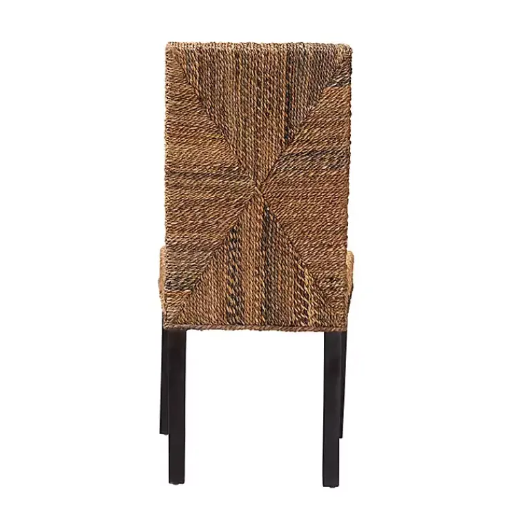 Kirklands Home Woven Banana Fiber and Mahogany Dining Chair Tan Online
