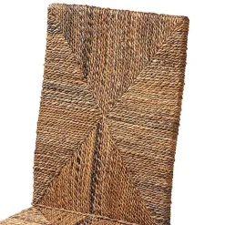 Kirklands Home Woven Banana Fiber and Mahogany Dining Chair Tan Online