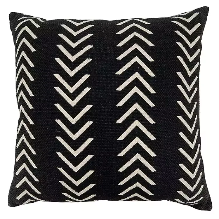Pillows>Kirklands Home Woven Black and White Chevron Throw Pillow