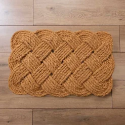 Kirklands Home Woven Braided Coir Doormat Tan Online