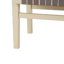 Kirklands Home Woven Leather Natural Wood Bench Brown Outlet