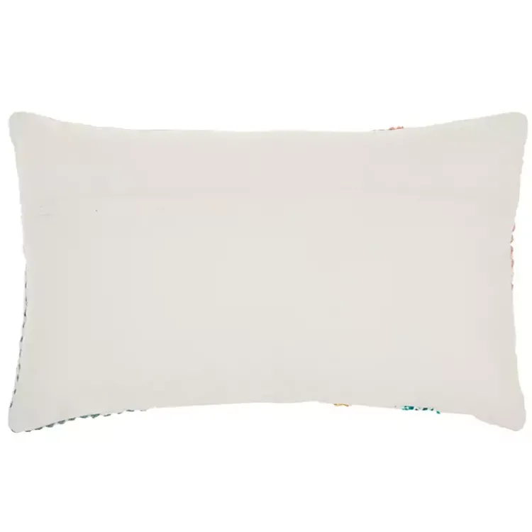 Pillows>Kirklands Home Woven Geometric Patches Lumbar Pillow Multi
