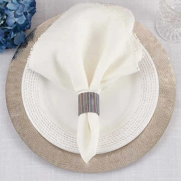 Kirklands Home Woven Indigo 4-pc. Napkin Ring Set Clearance