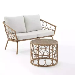 Kirklands Home Woven Loop Rattan 2-pc. Outdoor Loveseat Set Online
