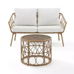 Kirklands Home Woven Loop Rattan 2-pc. Outdoor Loveseat Set Online