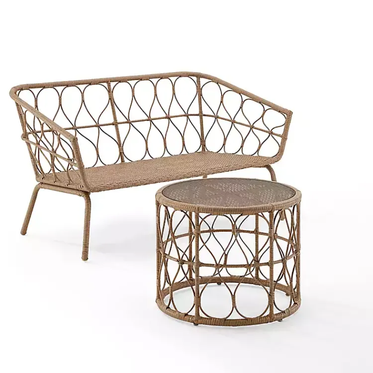 Kirklands Home Woven Loop Rattan 2-pc. Outdoor Loveseat Set Online