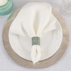Kirklands Home Woven Minty 4-pc. Napkin Ring Set Hot