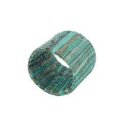 Kirklands Home Woven Minty 4-pc. Napkin Ring Set Hot