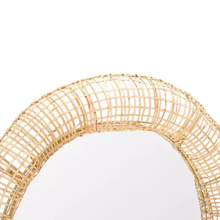Kirklands Home Woven Natural Cane Round Alia Wall Mirror Sale