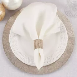 Kirklands Home Woven Neutral 4-pc. Napkin Ring Set Tan Clearance