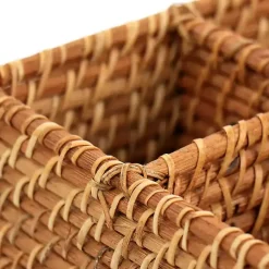Kirklands Home Woven Rattan Martha Stewart Flatware Caddy Brown Best