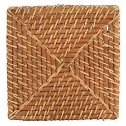 Kirklands Home Woven Rattan Martha Stewart Flatware Caddy Brown Best