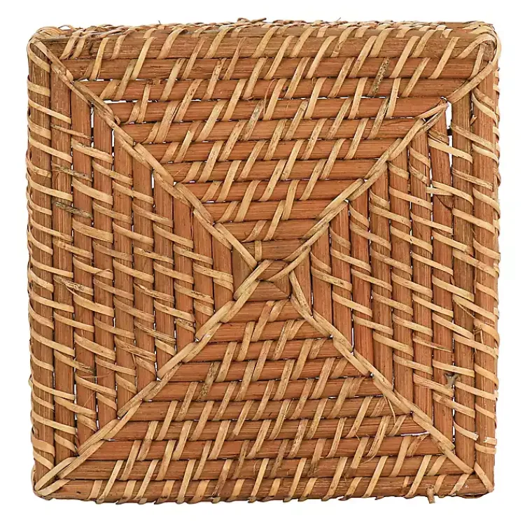 Kirklands Home Woven Rattan Martha Stewart Flatware Caddy Brown Best