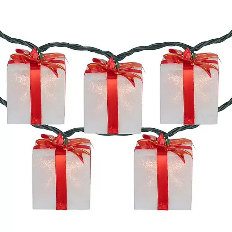 Christmas Tree Decorations>Kirklands Home Wrapped Christmas Gifts 10-pc. String Lights