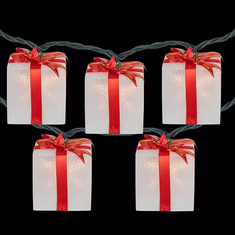 Christmas Tree Decorations>Kirklands Home Wrapped Christmas Gifts 10-pc. String Lights