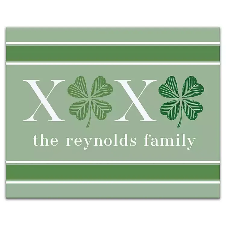 St Patricks Day Decorations>Kirklands Home XOXO Clover Personalized Canvas Wall Plaque