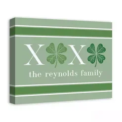 St Patricks Day Decorations>Kirklands Home XOXO Clover Personalized Canvas Wall Plaque