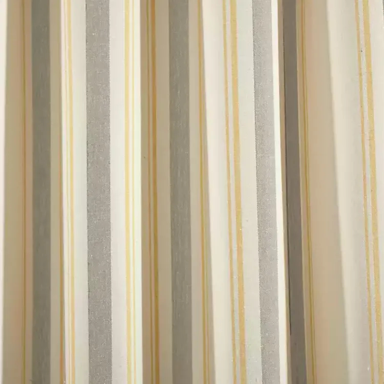 Kirklands Home Yellow & Gray Farmhouse Curtain Panel Set, 95 in. New